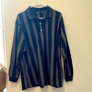Men’s polo knit long sleeve shirt. Bugle Boy size medium.